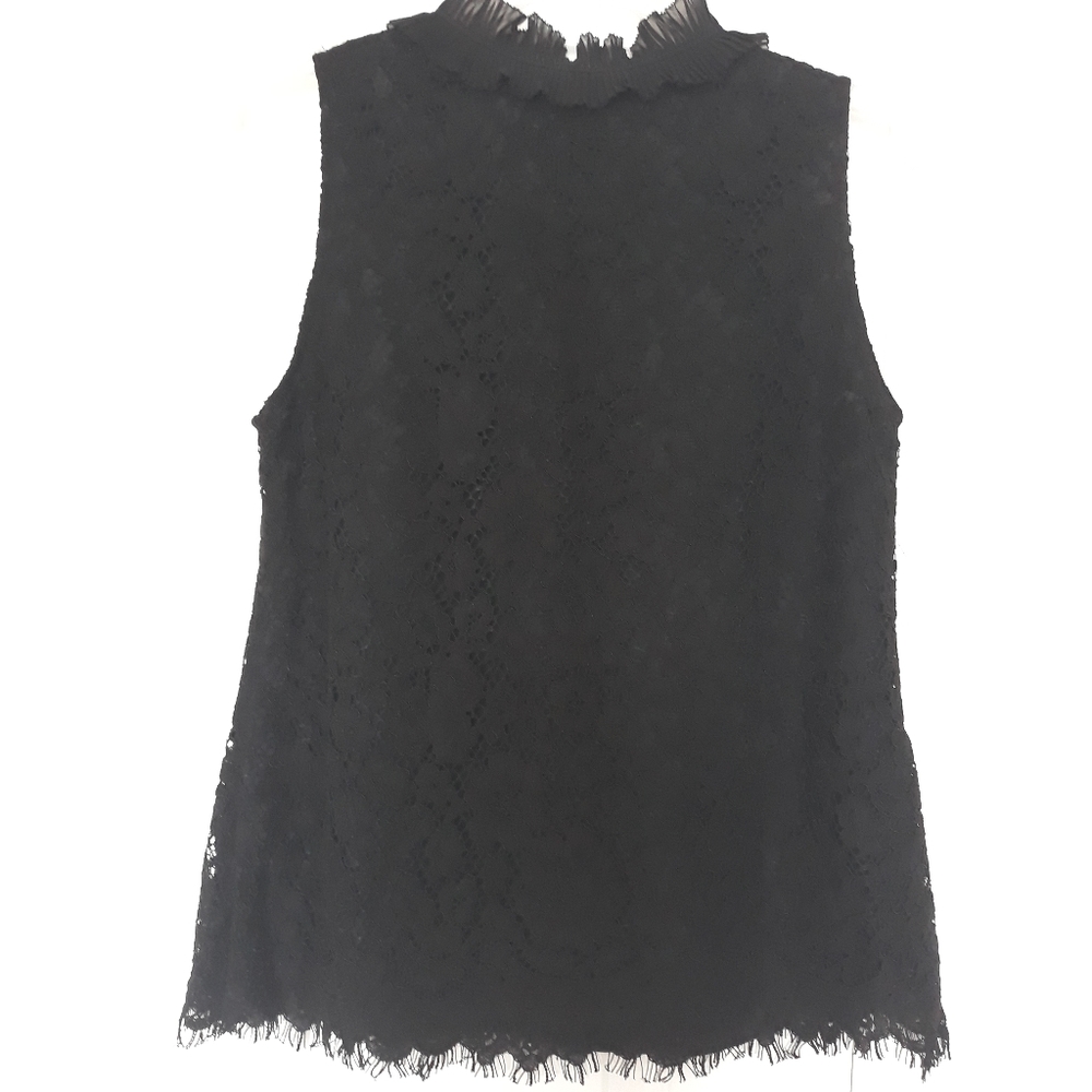 J. Crew | Floral lace ruffle-neck guipure top | Size PS - Picture 6 of 7